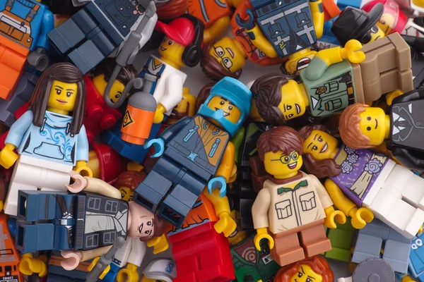 Tambov Ryssland Maj 2021 Hög Med Lego Minifigurer Närbild — Stockfoto
