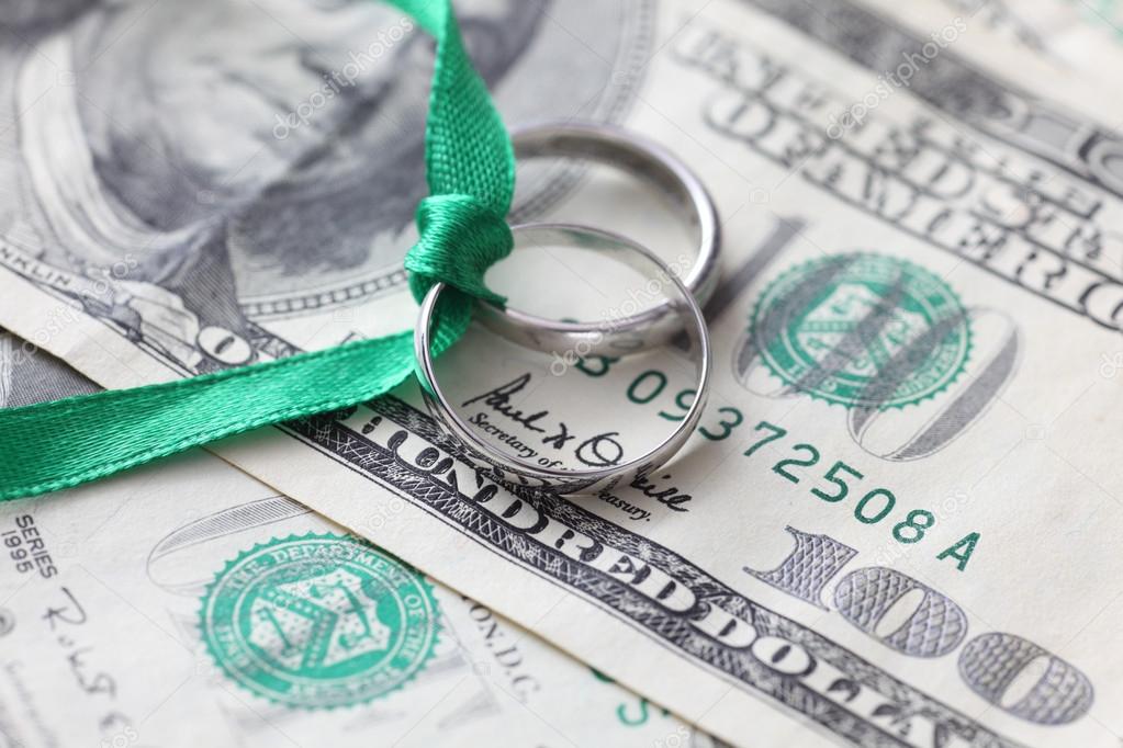 Wedding rings and money