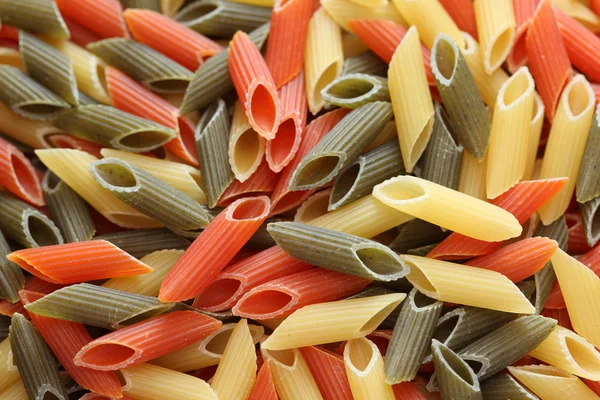 Colorful penne rigate pasta — Stock Photo, Image