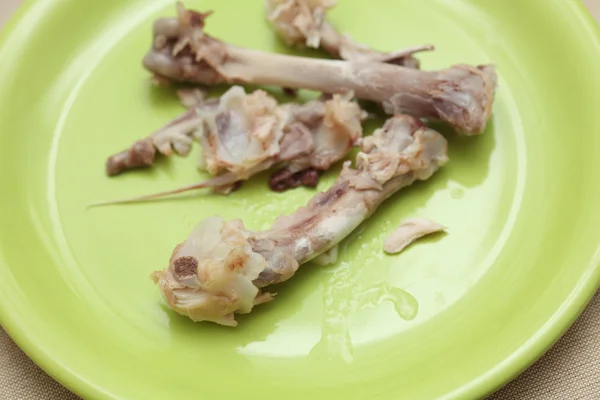 Eaten chicken legs — Stock Photo, Image