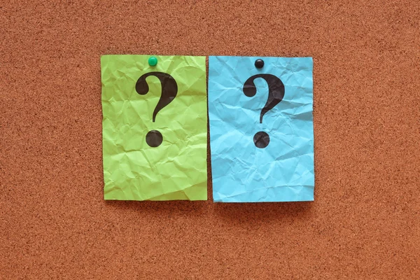 Crumpled question marks — Stock Photo, Image