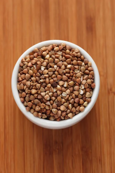 Buckwheat in a bowl — Stock Photo, Image