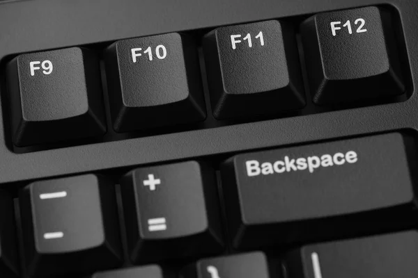 Klawiszy funkcyjnych klawiatury komputera czarny — Zdjęcie stockowe