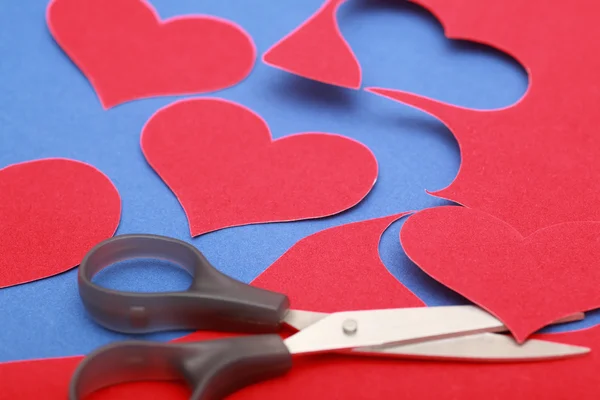 Red velvet hearts — Stock Photo, Image