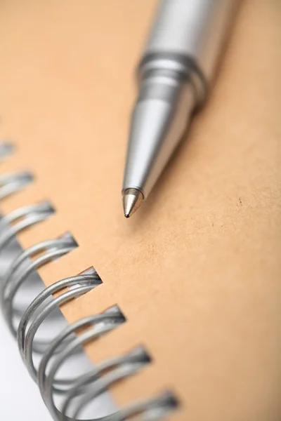 Ballpoint Pen on notebook — Stock Photo, Image