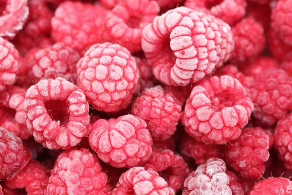 Frozen raspberries close-up — Stock Photo, Image