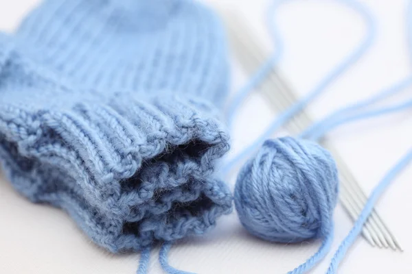 Knitting a socks — Stock Photo, Image