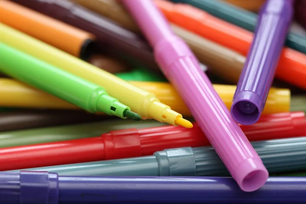 Fargede filtpenner – stockfoto