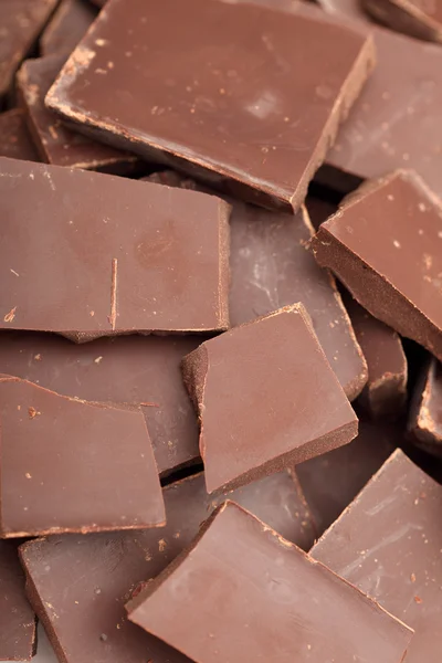 Stukken van chocolade — Stockfoto