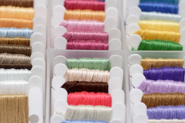 Embroidery floss sorting box — Stock Photo, Image