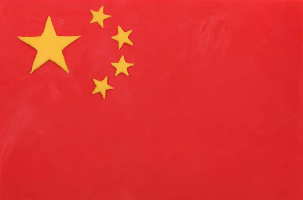 Plastelíny vlajka Číny — Stock fotografie