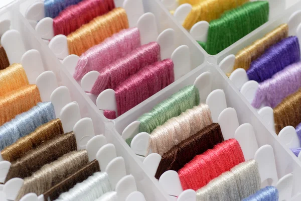 Embroidery floss sorting box — Stock Photo, Image