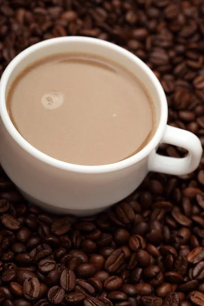 Kopje koffie met melk — Stockfoto