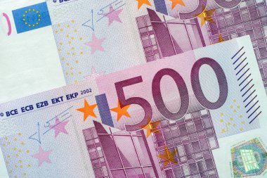 Five Hundred Euro Banknotes clipart