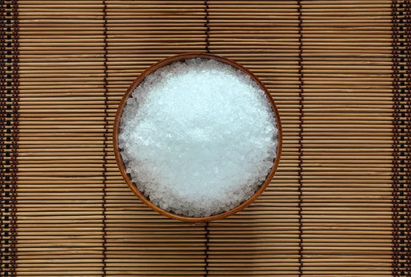 Sea salt in a bowl — Stock Photo, Image