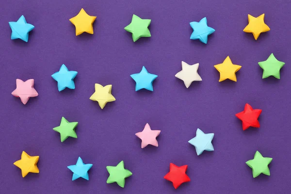 Красочные звезды-оригами — стоковое фото