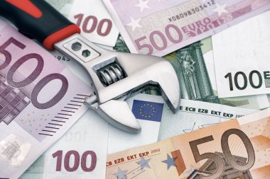 Euro banknot üzerinde ayarlanabilir anahtarı