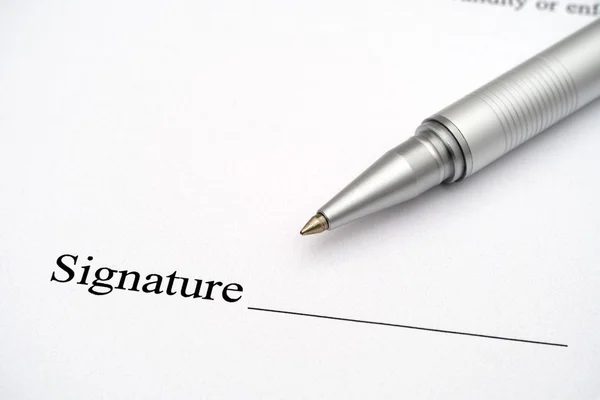 Contract ready for signature — Stock Photo, Image