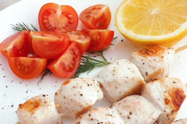 Chicken souvlaki — Stock Photo, Image