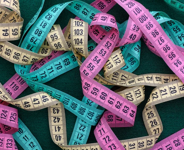 Colorful measuring tapes — Stock Photo, Image