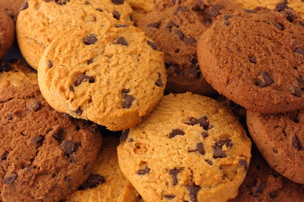 Cookies med hjemmelagde sjokoladebiter – stockfoto