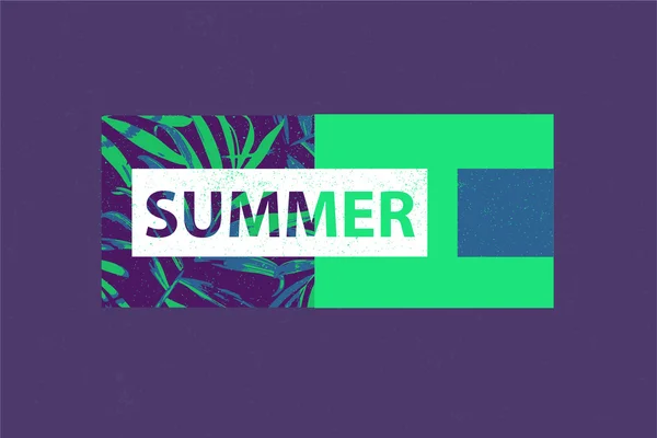 Diseño de verano con palmeras — Vector de stock