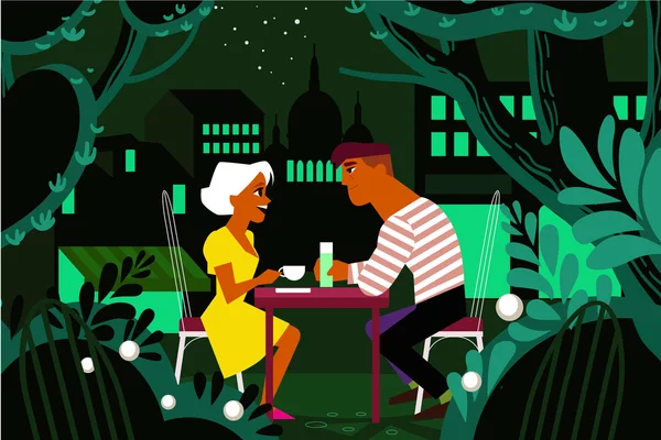 paris poster düz tasarım aşk romantik ilişkiler gecede
