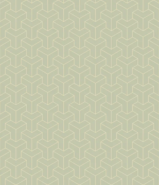Abstrait hexagone géométrique vert répétant sans couture — Image vectorielle