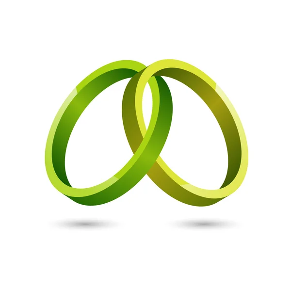 Ícone de círculos verdes abstratos — Vetor de Stock