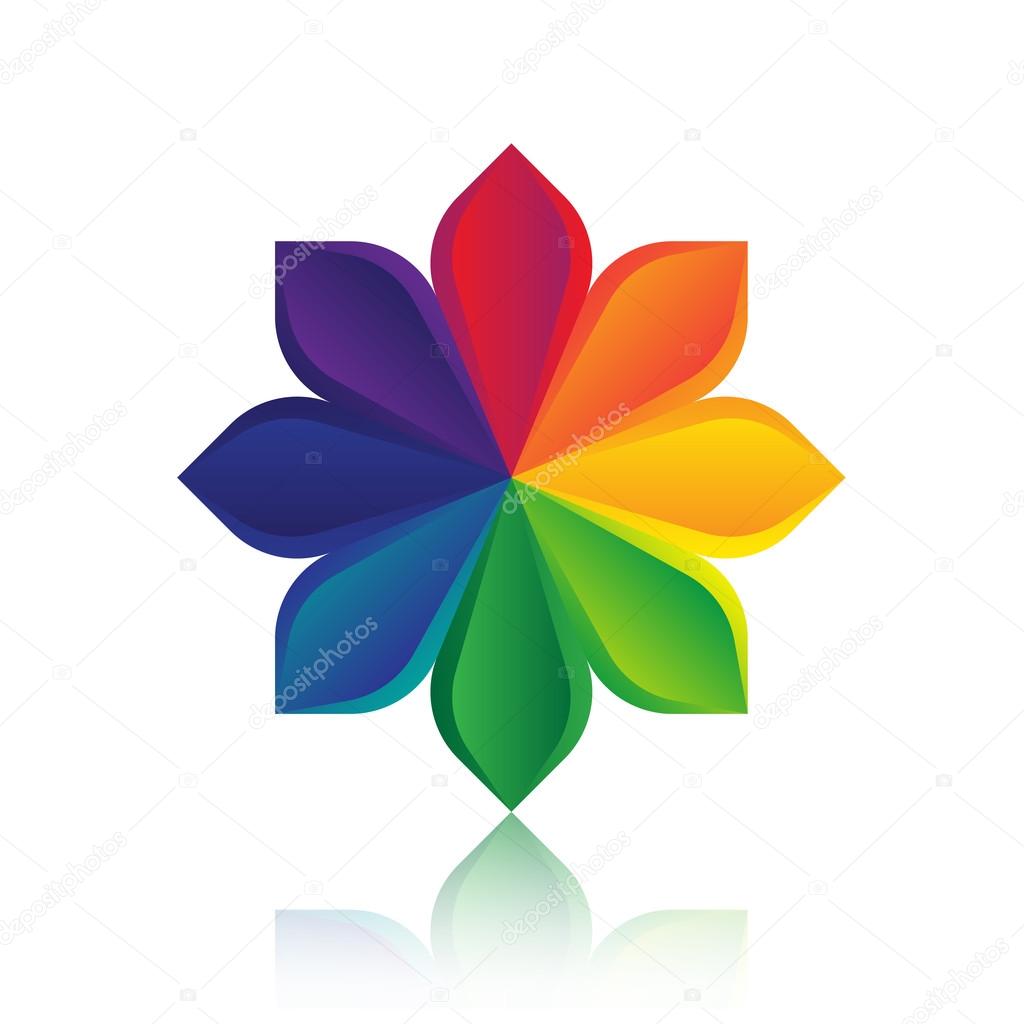 Abstract colorful flower logo template design Stock Vector by ©papound  111712024, image size:1024x1024