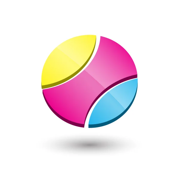 Abstract circle 3d icon logo template design — Stock Vector