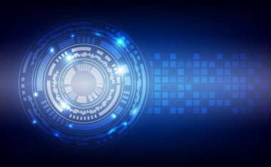 Soyut teknoloji arka planı Yüksek teknoloji dijital yenilik iletişim fütüristik arka plan, vektör illüstrasyonu