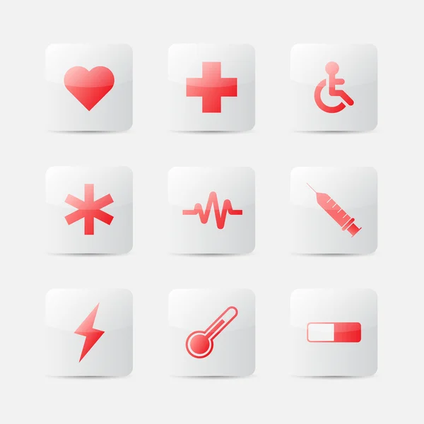 Iconos médicos. Ilustración vectorial — Vector de stock