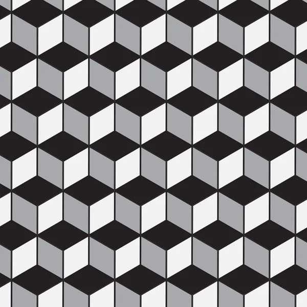 Abstractos azulejos geométricos 3D sin costuras de fondo patrón — Vector de stock