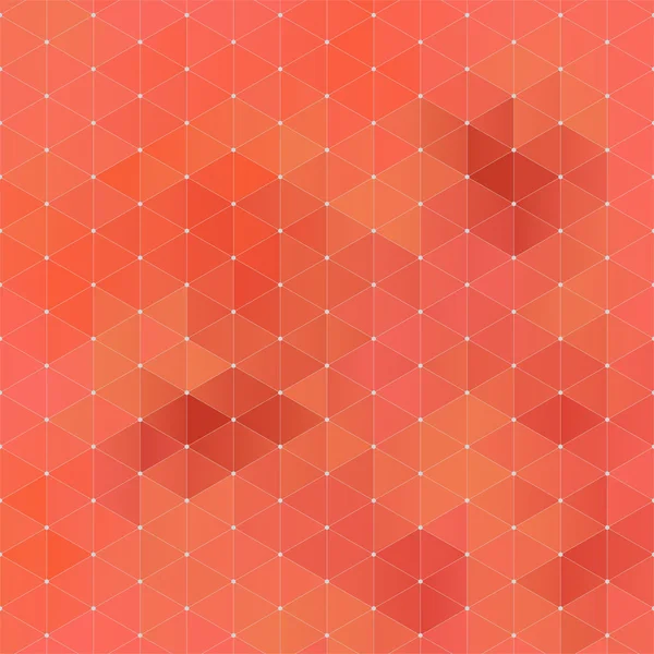 Orange abstract geometric rumpled triangular background low poly style — Stock Vector