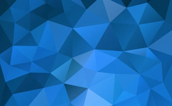 Bleu abstrait géométrique froissé fond triangulaire bas style poly — Image vectorielle