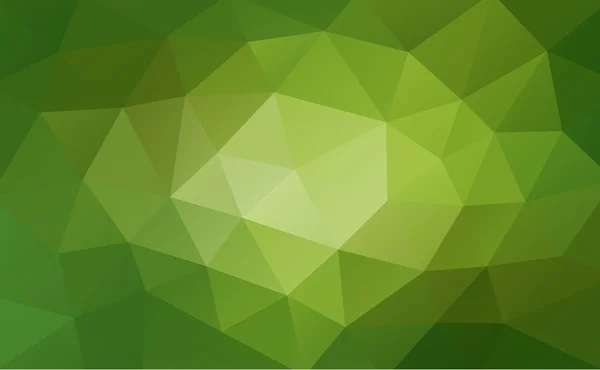 Green abstract geometric background, rumpled triangular, low poly style — Stock Vector