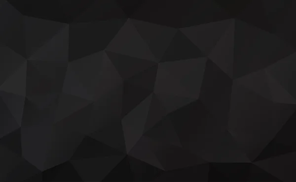 Noir abstrait géométrique froissé fond triangulaire bas style poly — Image vectorielle