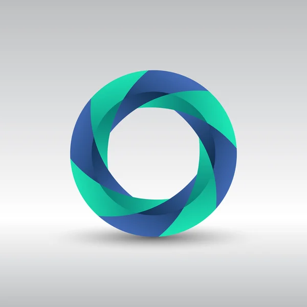 Cercle abstrait icône logo 3d — Image vectorielle