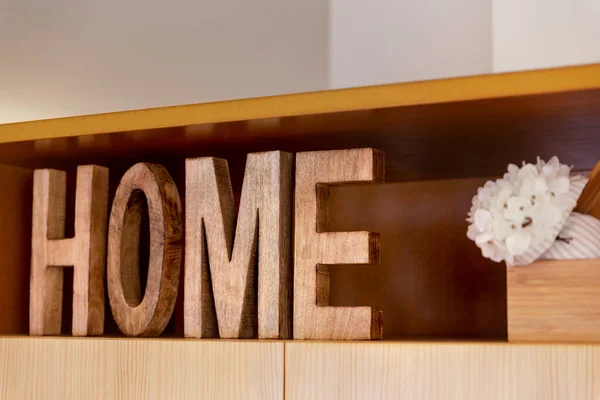 Closeup Decorations Spelling Home — Stock Photo, Image