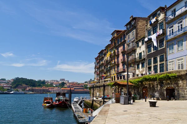 Río Duero Barcos Tradicionales Oporto Portugal — Foto de Stock