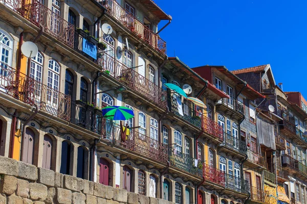 September 2012 Europese Stijl Gebouwen Aan Douro Rivier Porto Portugal — Stockfoto