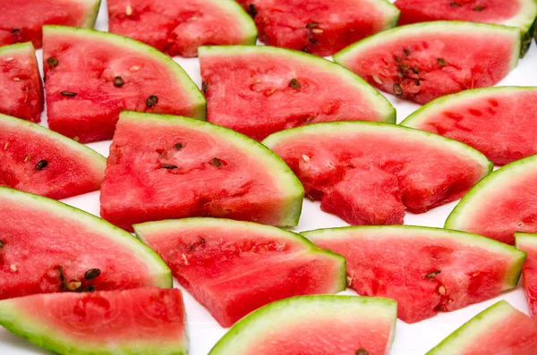 Scheiben Wassermelone Hellen Sommer Hintergrund — Stockfoto