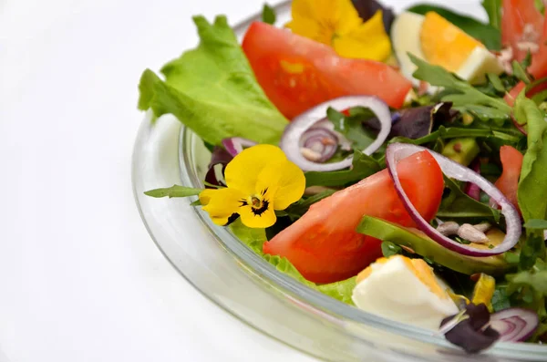 Dietary Fresh Salad Vegetables Greenery Close —  Fotos de Stock