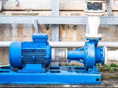 Küçük bir endüstriyel soğutma devresi içinde yüksek akış su dolaşımı için pompa, elastik eşleşme ile kanatlı