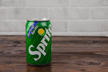 Kaliteli bir alüminyum kutu Sprite meşrubat.
