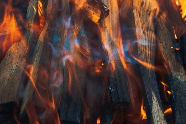 Smoldering Red Hot Charcoal Barbecue Top View — Stock Photo, Image