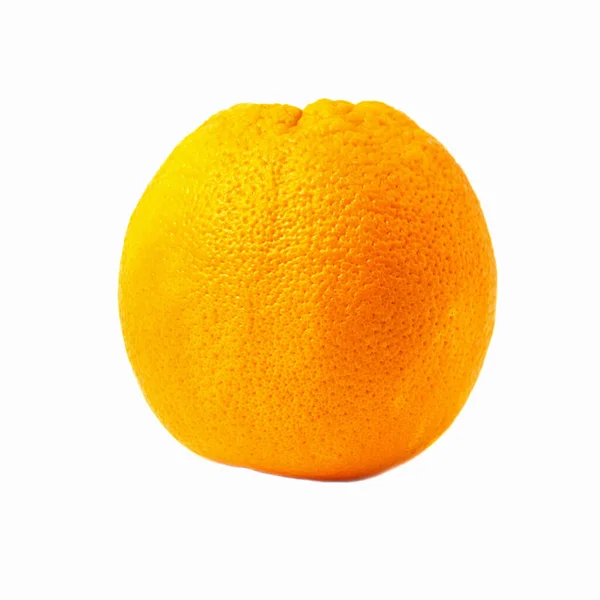 在白色背景截断路径上分离的成熟鲜橙柑橘 — 图库照片