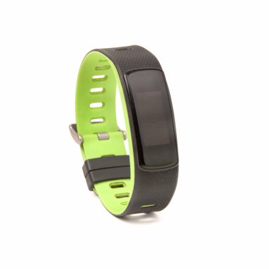 Fitness aktivitesi kan oksijen basamağı uyuma takip cihazı beyaz arkaplanda izole