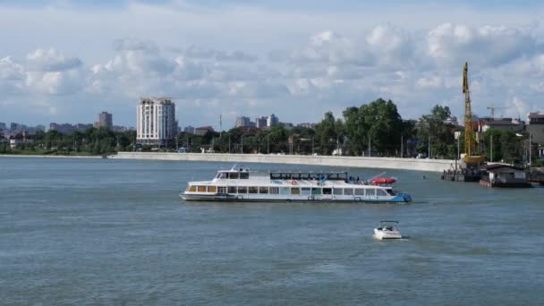Krasnodar Krasnodar Territory Russia June 2021 Pleasure Boat Motor Boat — Stock Video